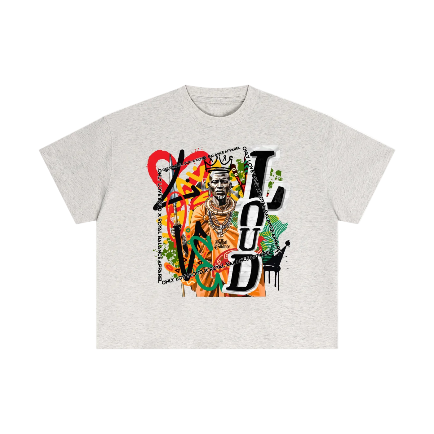 Royal Balance Apparel X Only Loud Love Spiritual Warrior Essential Cotton Boxy T-Shirt