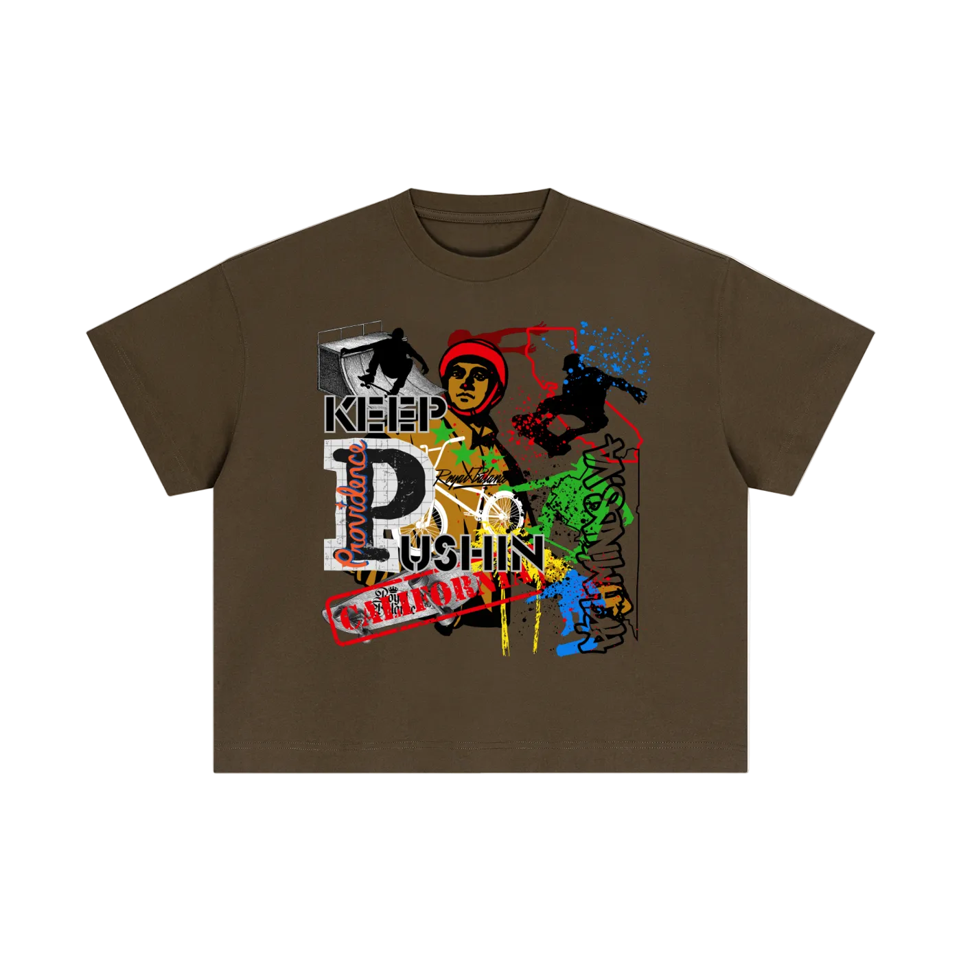 Royal Balance Apparel X Providence Keep Pushin Essential Cotton Boxy T-Shirt