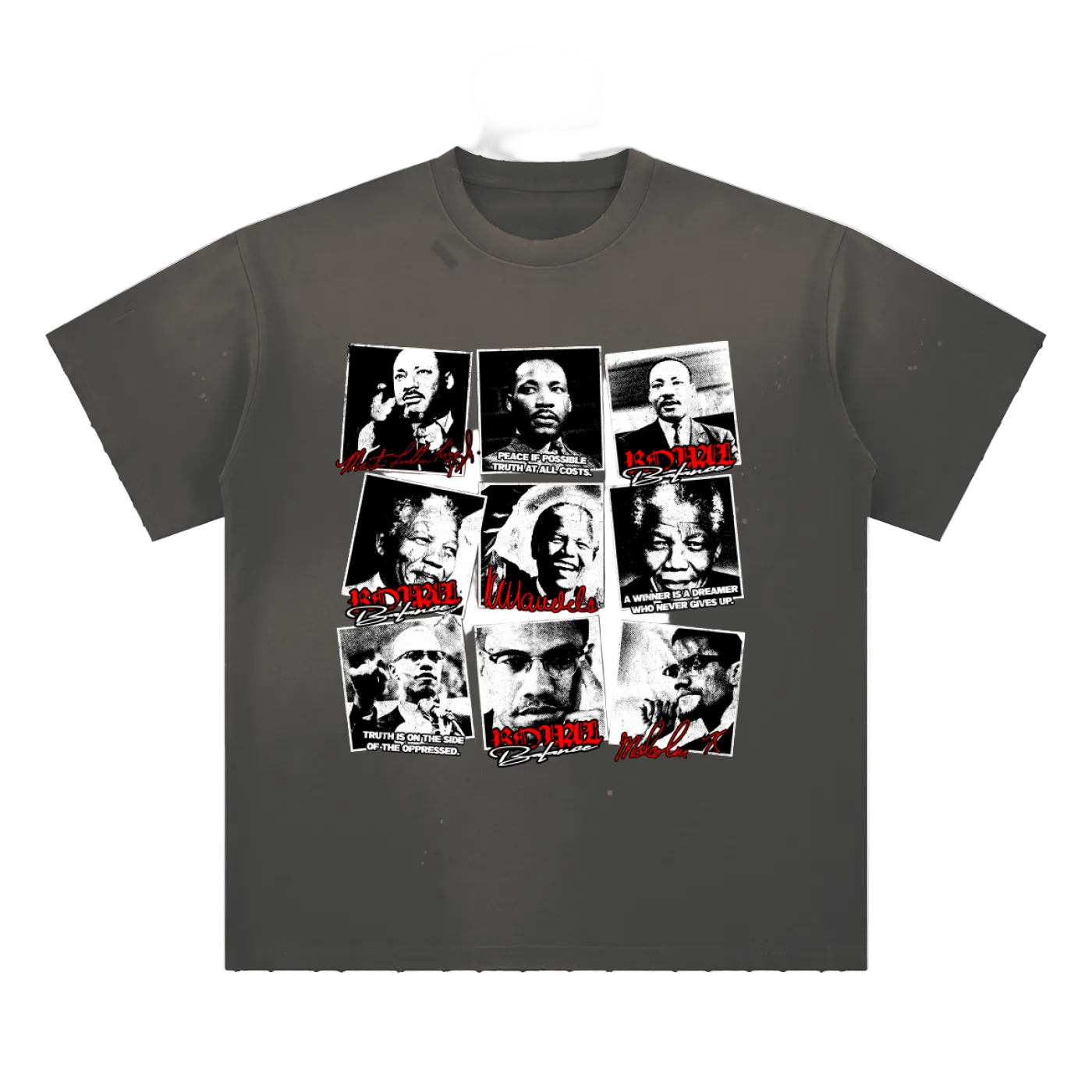 Royal Balance Apparel Rise Unite Fight Hand-Frayed Sunfade Paint Splatter T-Shirt