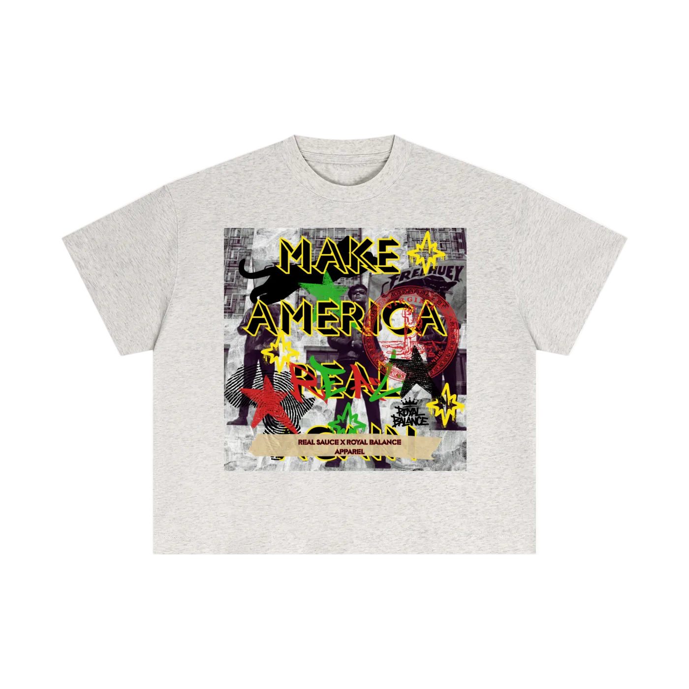 Royal Balance Apparel X Real Sauce Make America Great Again Essential Cotton Boxy T-Shirt