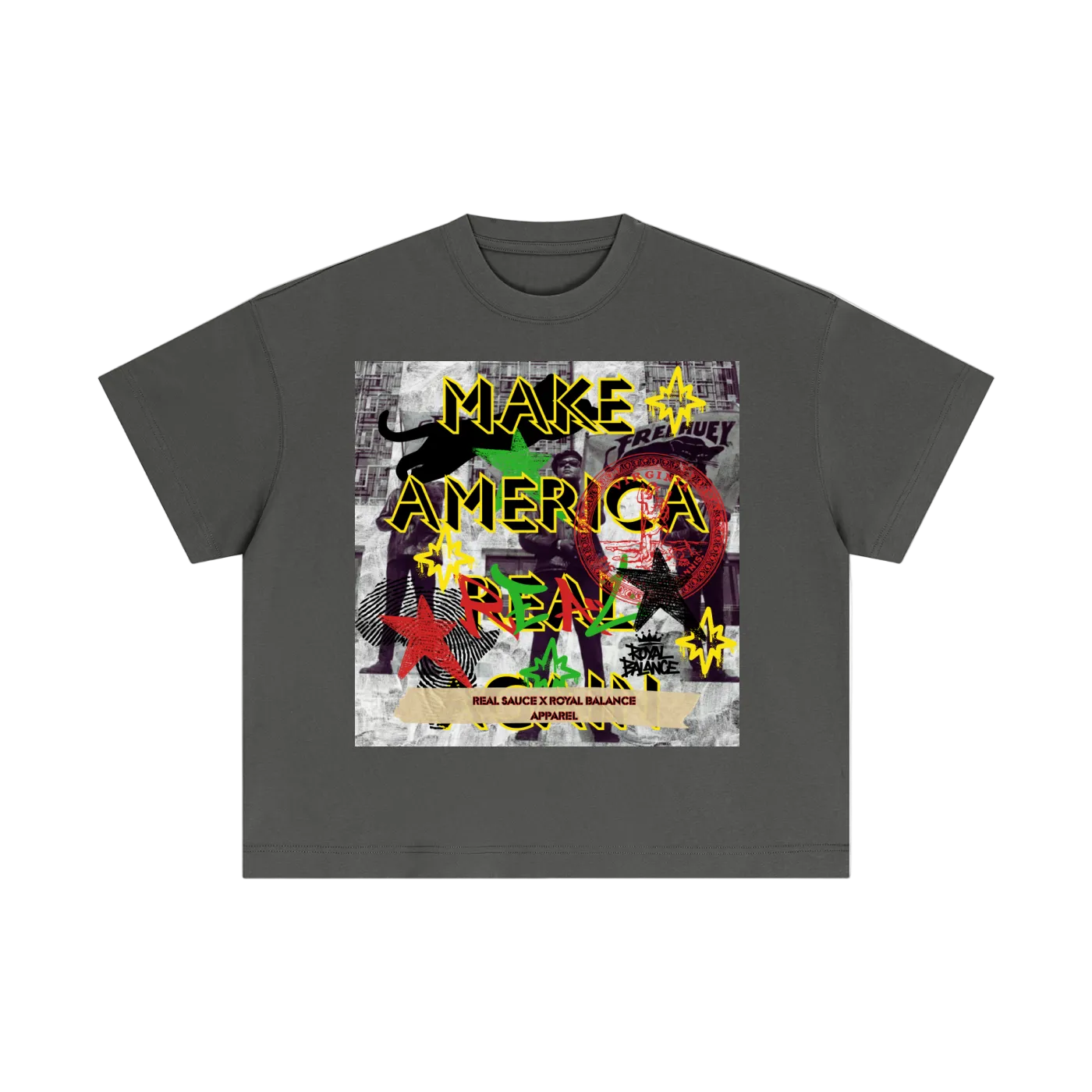 Royal Balance Apparel X Real Sauce Make America Great Again Essential Cotton Boxy T-Shirt