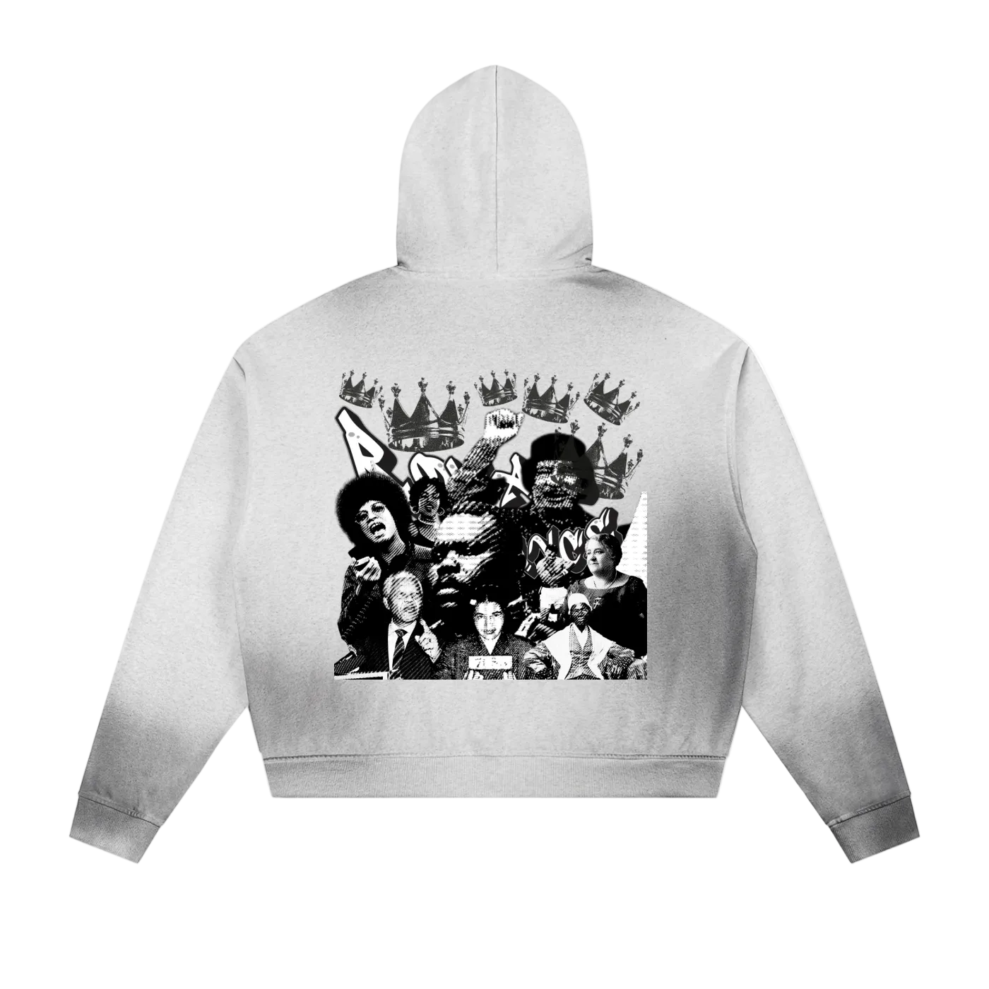Royal Balance Apparel Fearless Sun Fade Frayed Raw Edge Fleece Zip Hoodie