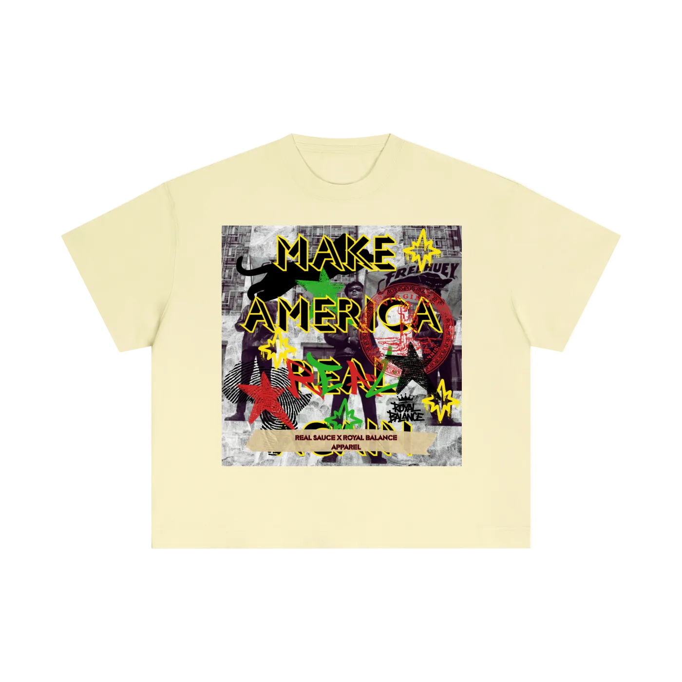 Royal Balance Apparel X Real Sauce Make America Great Again Essential Cotton Boxy T-Shirt