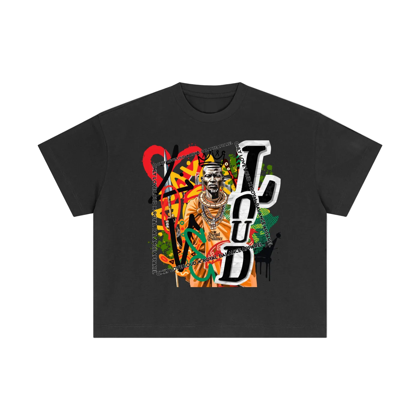 Royal Balance Apparel X Only Loud Love Spiritual Warrior Essential Cotton Boxy T-Shirt