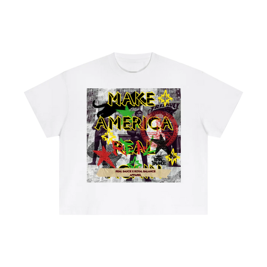 Royal Balance Apparel X Real Sauce Make America Great Again Essential Cotton Boxy T-Shirt