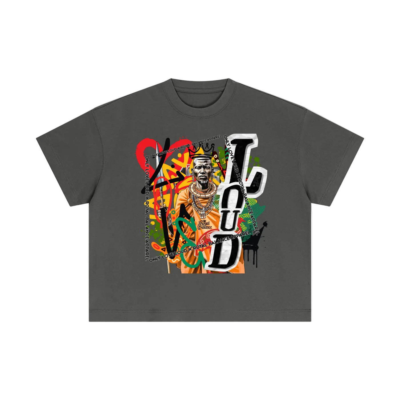 Royal Balance Apparel X Only Loud Love Spiritual Warrior Essential Cotton Boxy T-Shirt