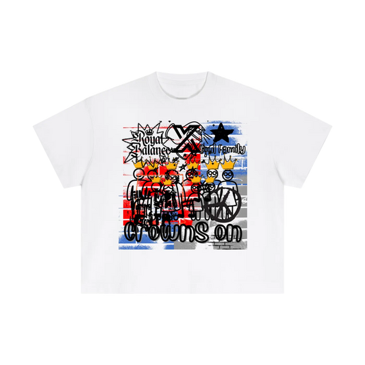 Royal Balance Apparel X Soul Family Crowns On Essential Cotton Boxy T-Shirt