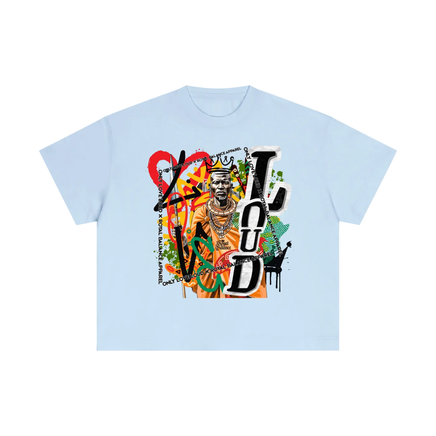 Royal Balance Apparel X Only Loud Love Spiritual Warrior Essential Cotton Boxy T-Shirt