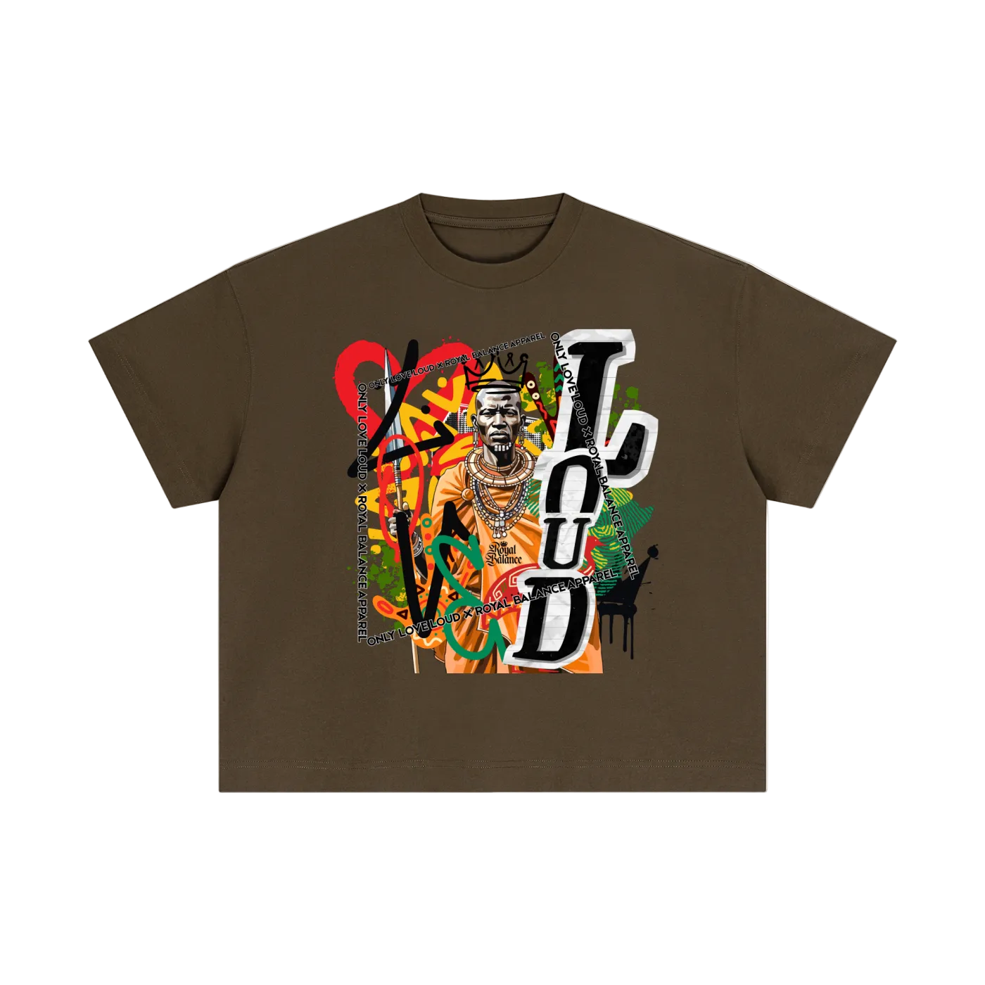 Royal Balance Apparel X Only Loud Love Spiritual Warrior Essential Cotton Boxy T-Shirt