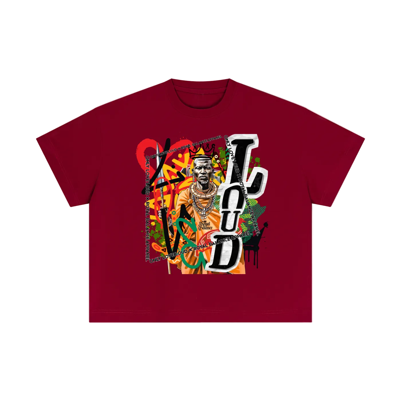 Royal Balance Apparel X Only Loud Love Spiritual Warrior Essential Cotton Boxy T-Shirt