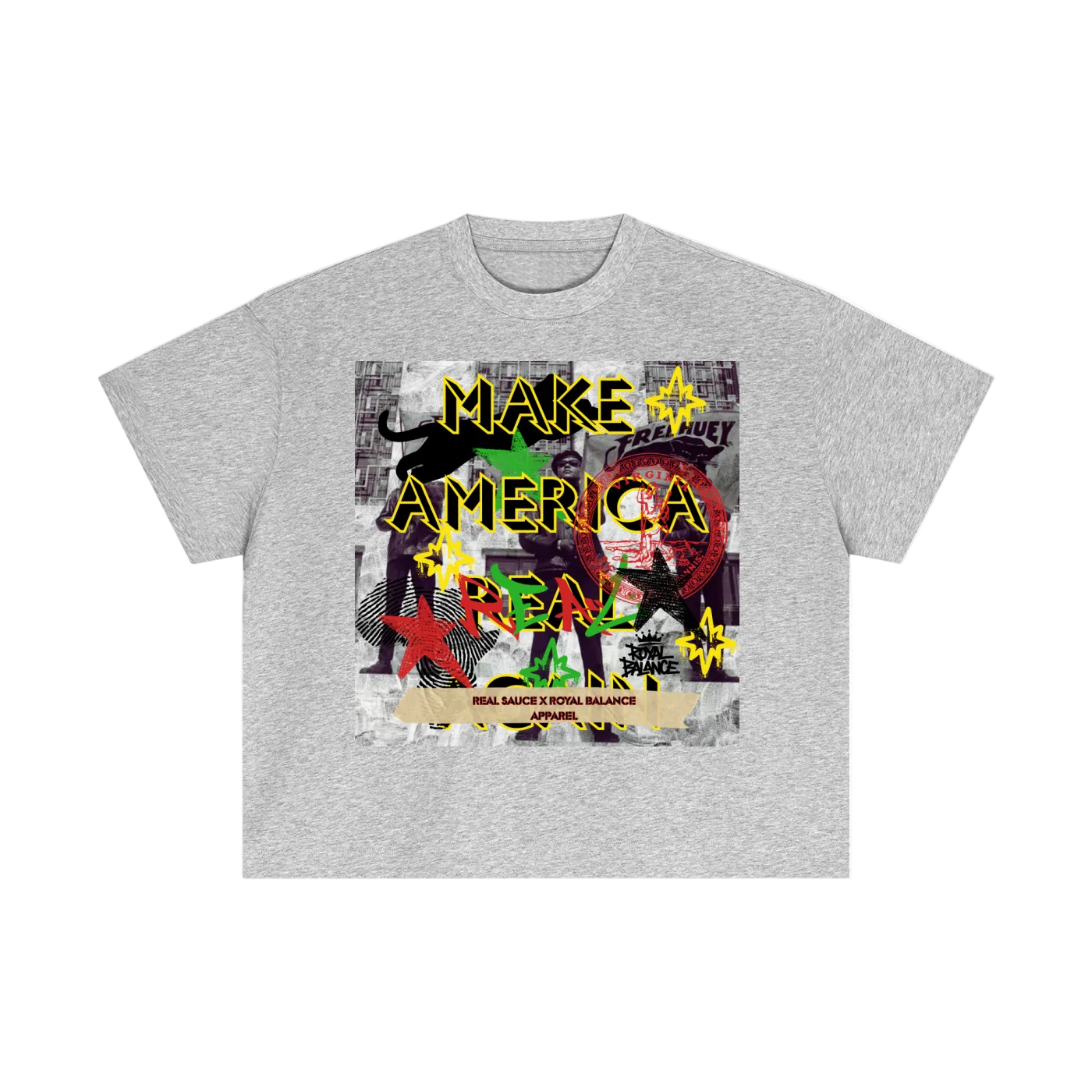 Royal Balance Apparel X Real Sauce Make America Great Again Essential Cotton Boxy T-Shirt