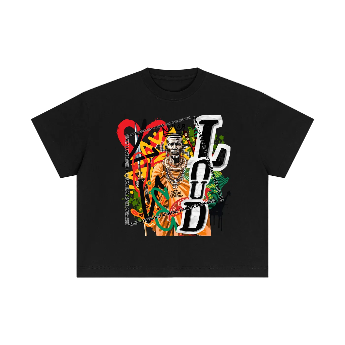 Royal Balance Apparel X Only Loud Love Spiritual Warrior Essential Cotton Boxy T-Shirt
