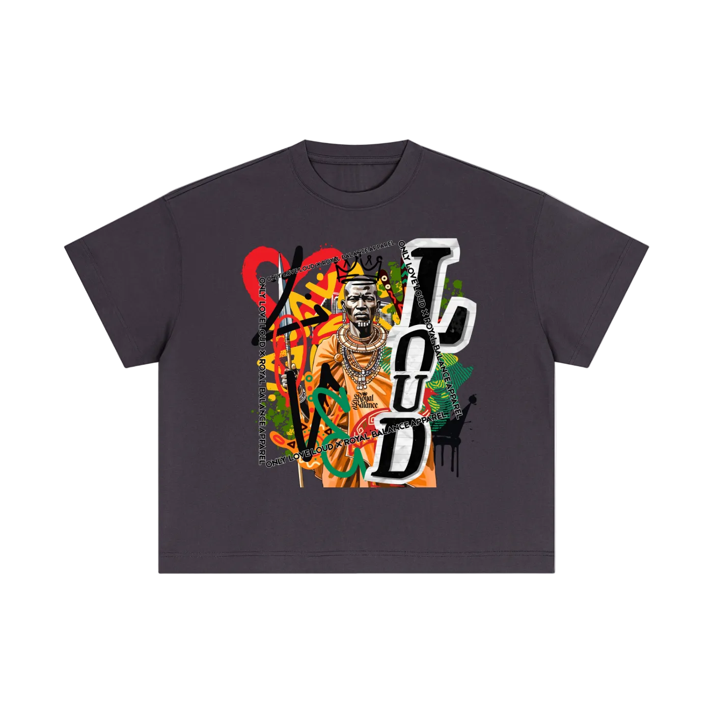 Royal Balance Apparel X Only Loud Love Spiritual Warrior Essential Cotton Boxy T-Shirt