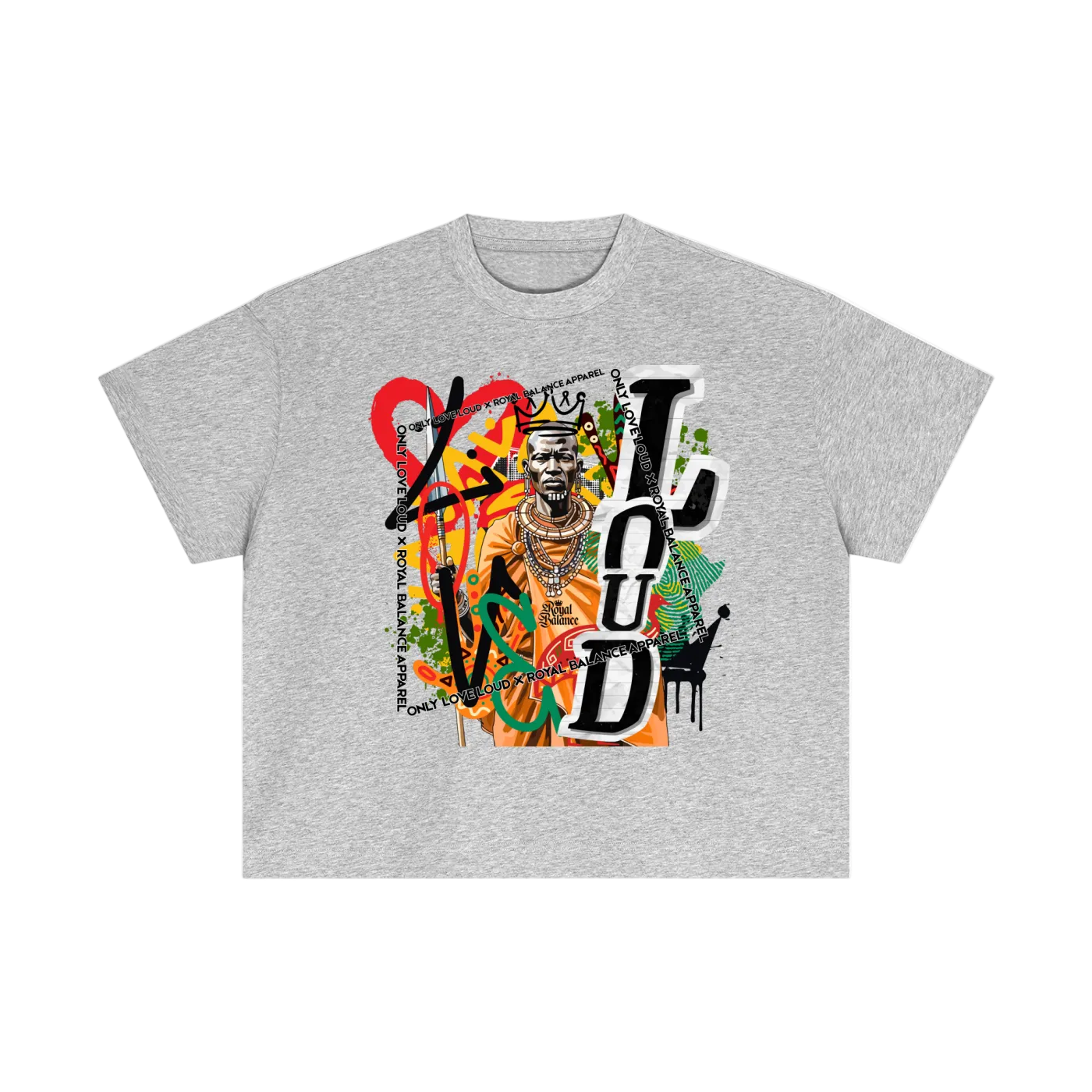 Royal Balance Apparel X Only Loud Love Spiritual Warrior Essential Cotton Boxy T-Shirt