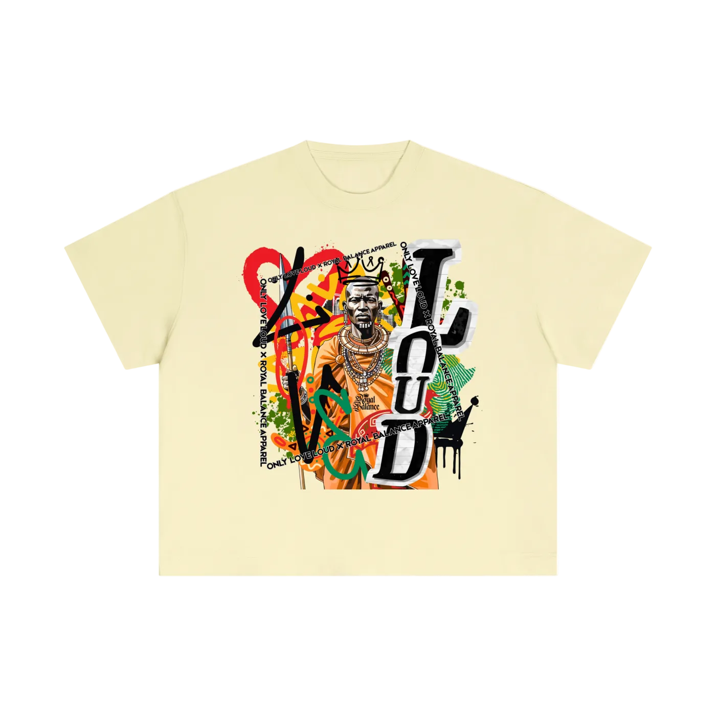Royal Balance Apparel X Only Loud Love Spiritual Warrior Essential Cotton Boxy T-Shirt