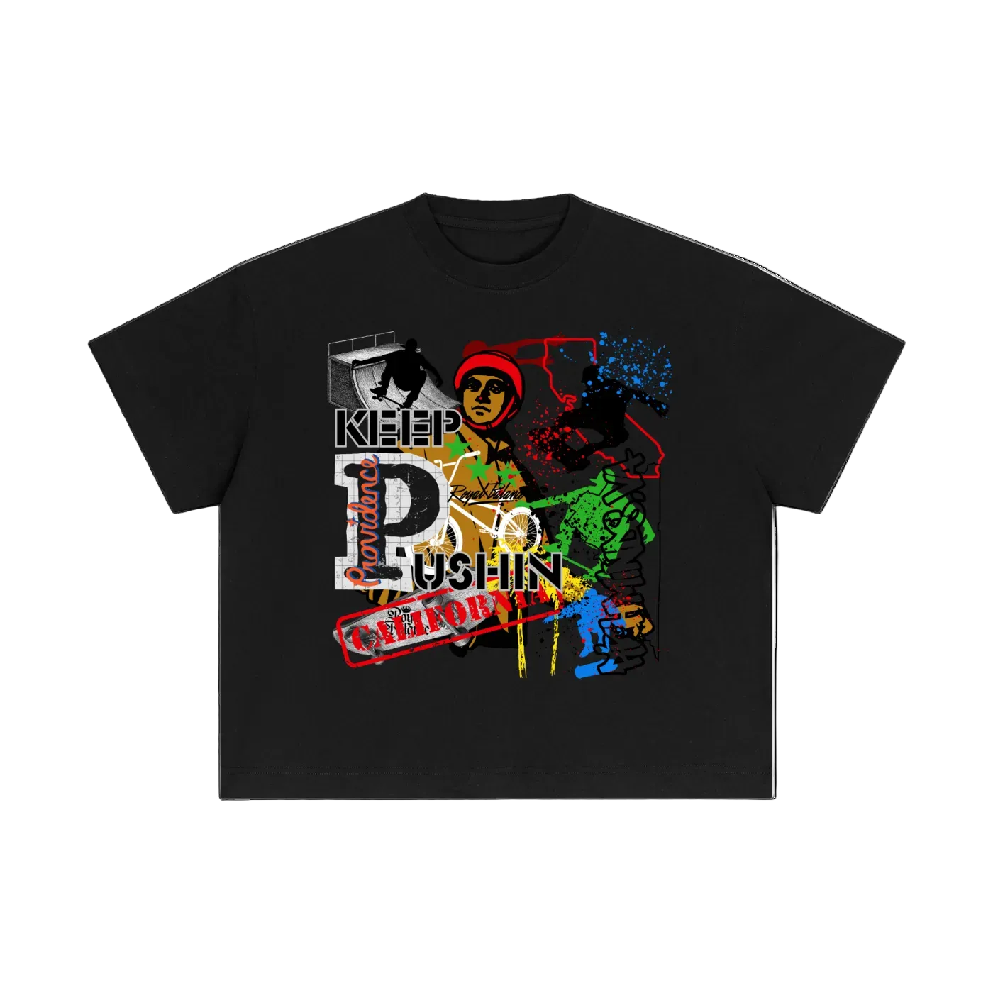 Royal Balance Apparel X Providence Keep Pushin Essential Cotton Boxy T-Shirt