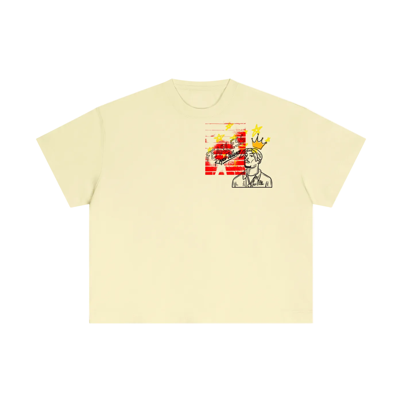 Royal Balance Apparel Fearless Passion Essential Cotton Boxy T-Shirt