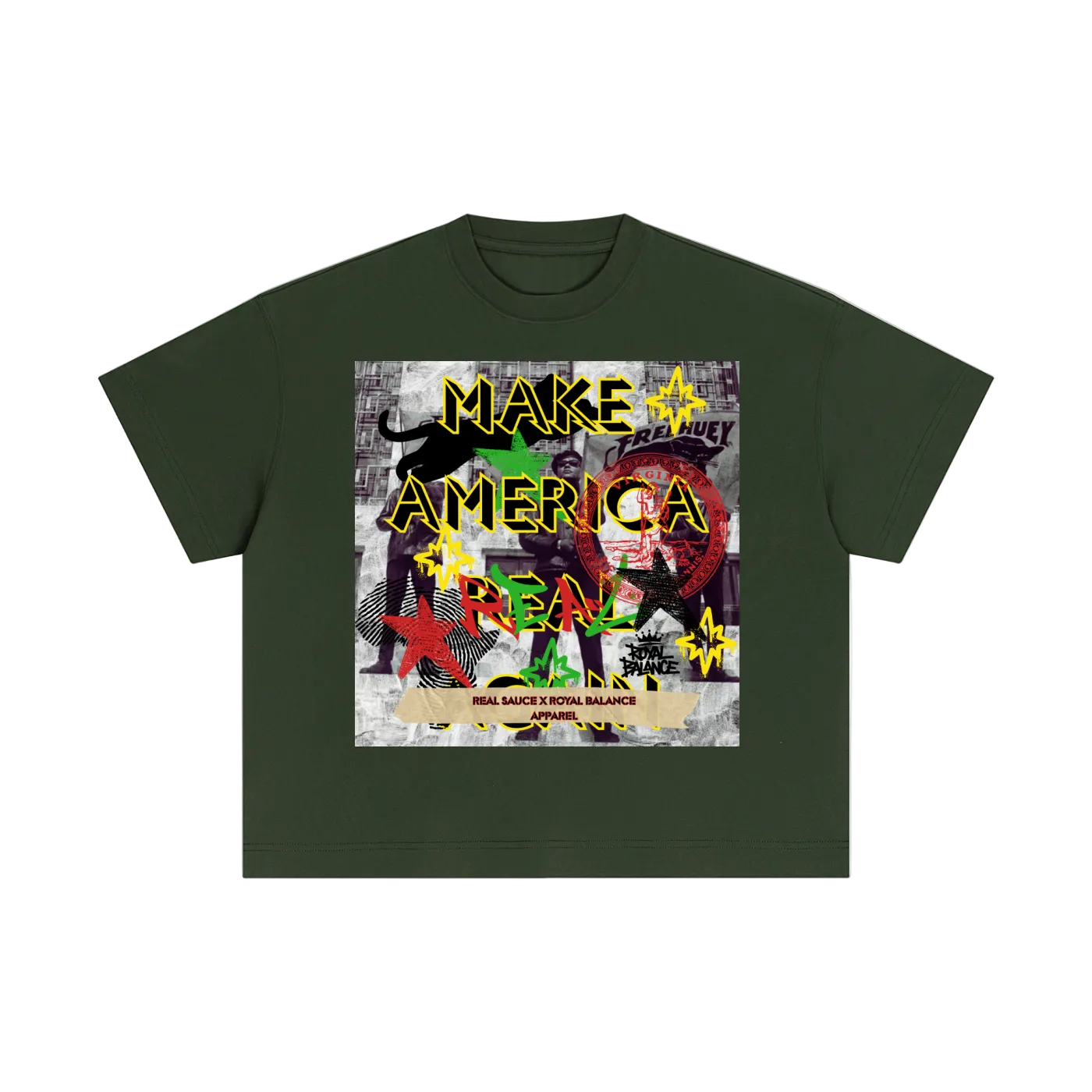 Royal Balance Apparel X Real Sauce Make America Great Again Essential Cotton Boxy T-Shirt
