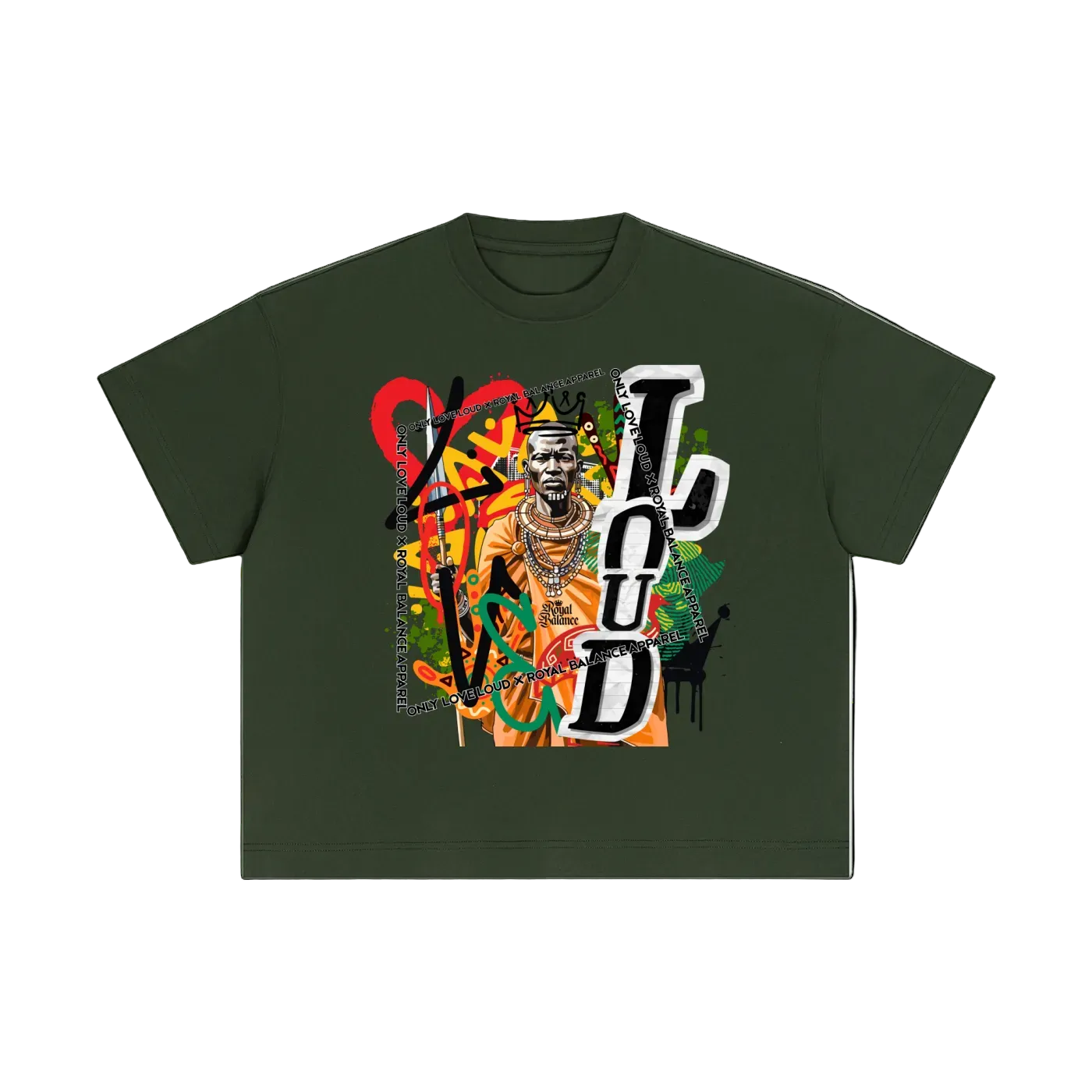 Royal Balance Apparel X Only Loud Love Spiritual Warrior Essential Cotton Boxy T-Shirt