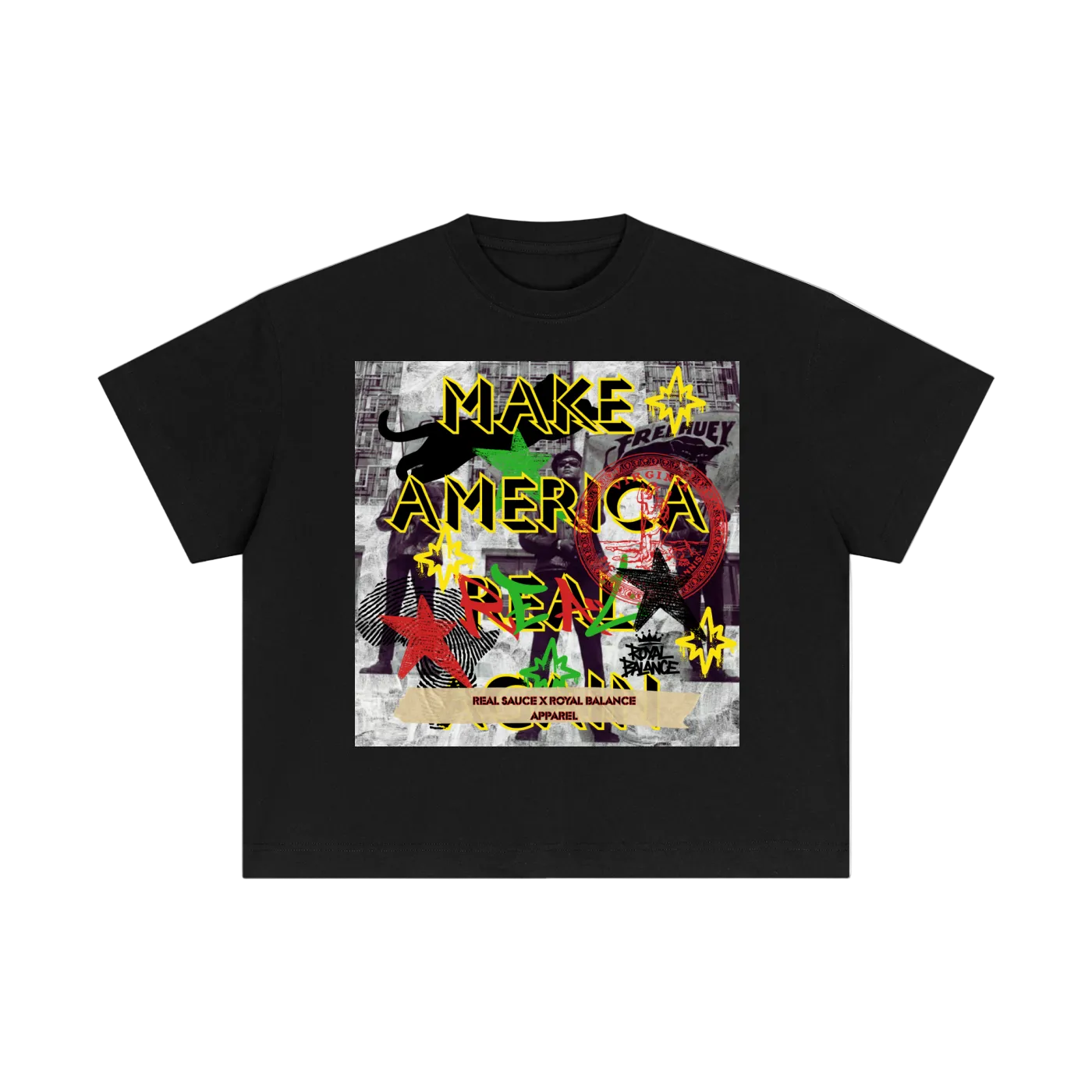 Royal Balance Apparel X Real Sauce Make America Great Again Essential Cotton Boxy T-Shirt