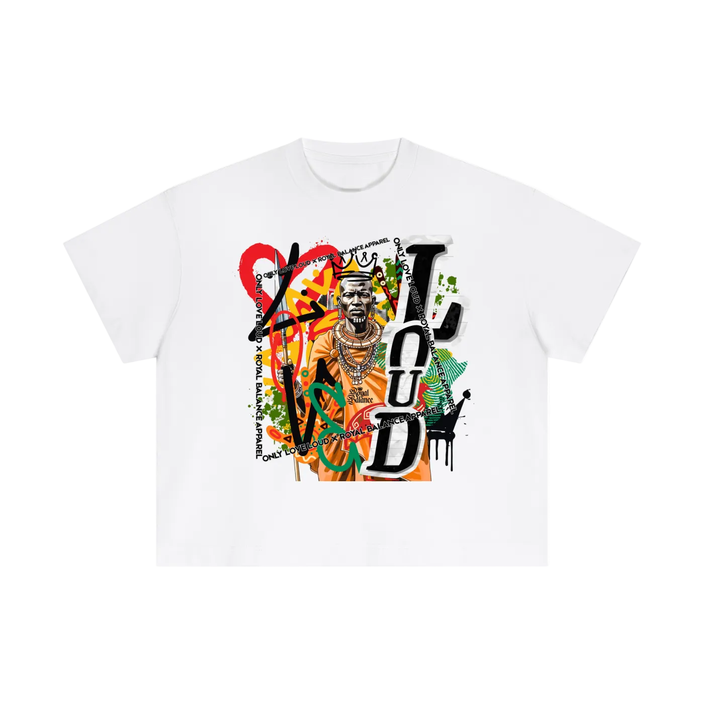 Royal Balance Apparel X Only Loud Love Spiritual Warrior Essential Cotton Boxy T-Shirt