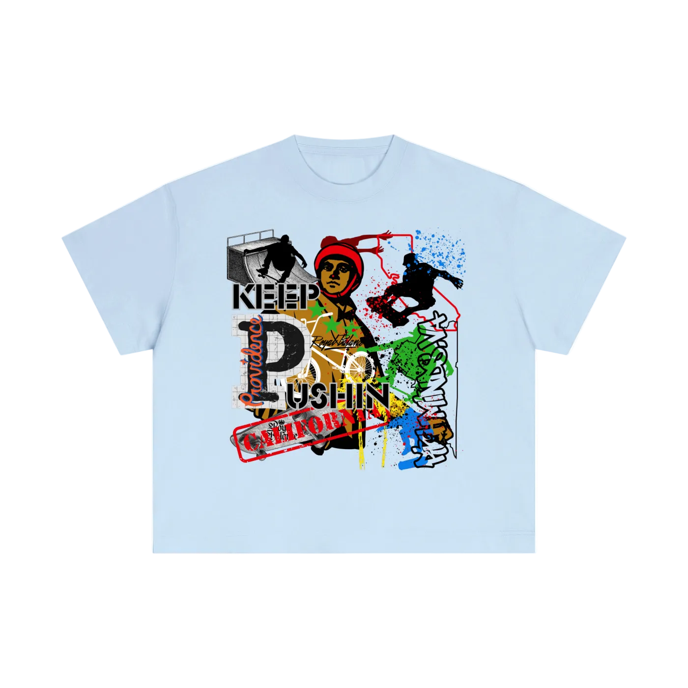 Royal Balance Apparel X Providence Keep Pushin Essential Cotton Boxy T-Shirt