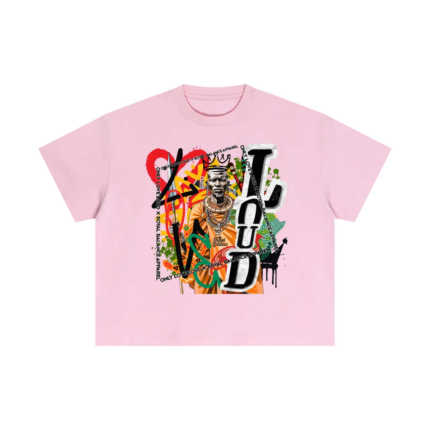 Royal Balance Apparel X Only Loud Love Spiritual Warrior Essential Cotton Boxy T-Shirt