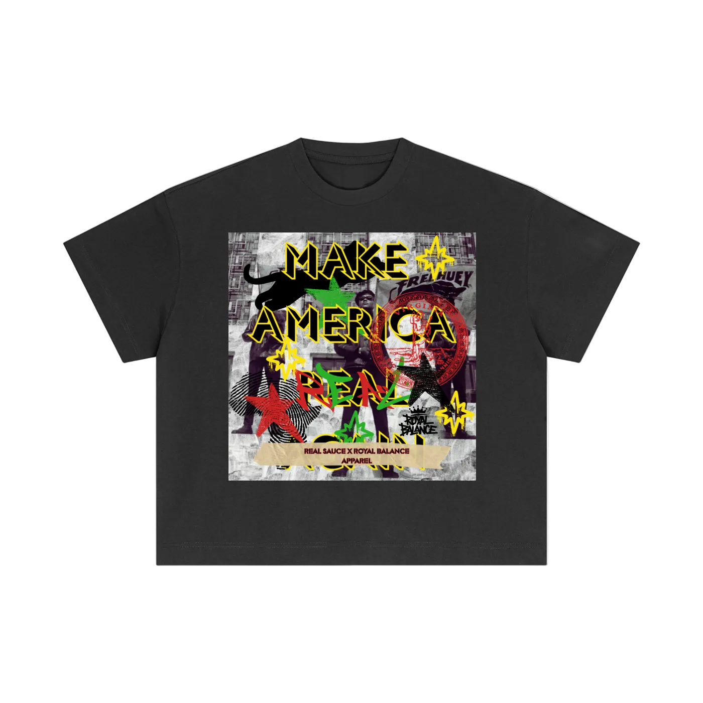 Royal Balance Apparel X Real Sauce Make America Great Again Essential Cotton Boxy T-Shirt