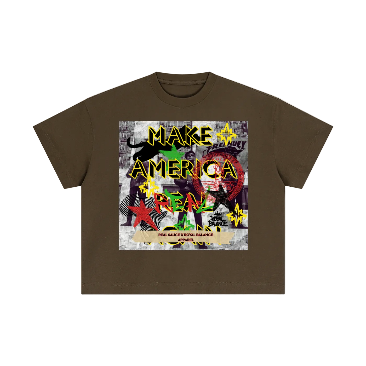 Royal Balance Apparel X Real Sauce Make America Great Again Essential Cotton Boxy T-Shirt